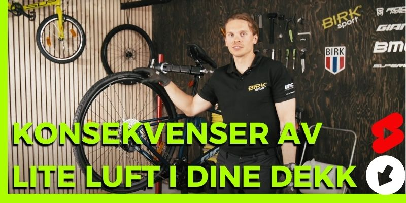 Konsekvenser av lite lufttrykk i sykkeldekkene
