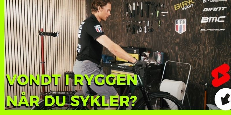 Vondt i ryggen når jeg sykler